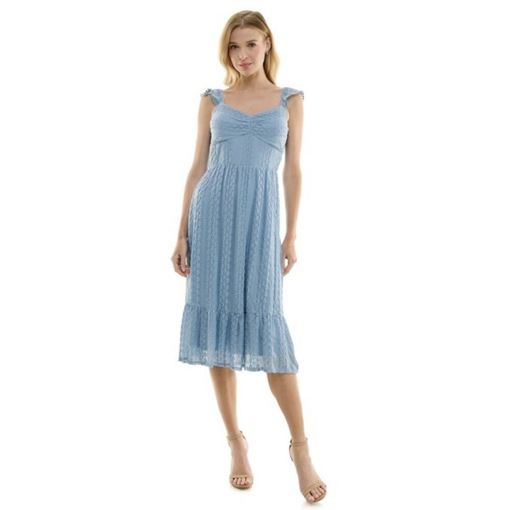 Juniors' Lily Rose Flutter Sleeve Lace Midi Dress by Kohl’s